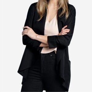 Grana Silk Blazer, Black